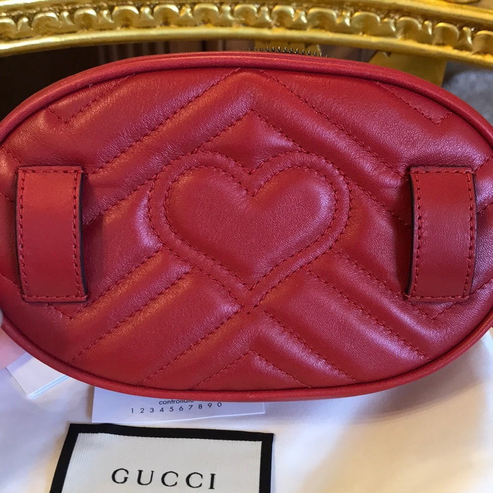 GUCCI BELT BAG RED 85/34 NWT - Picture 8 of 8
